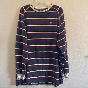 Rare Ecko Unltd Velour Striped Long Sleeve Shirt Men's Size XXL
